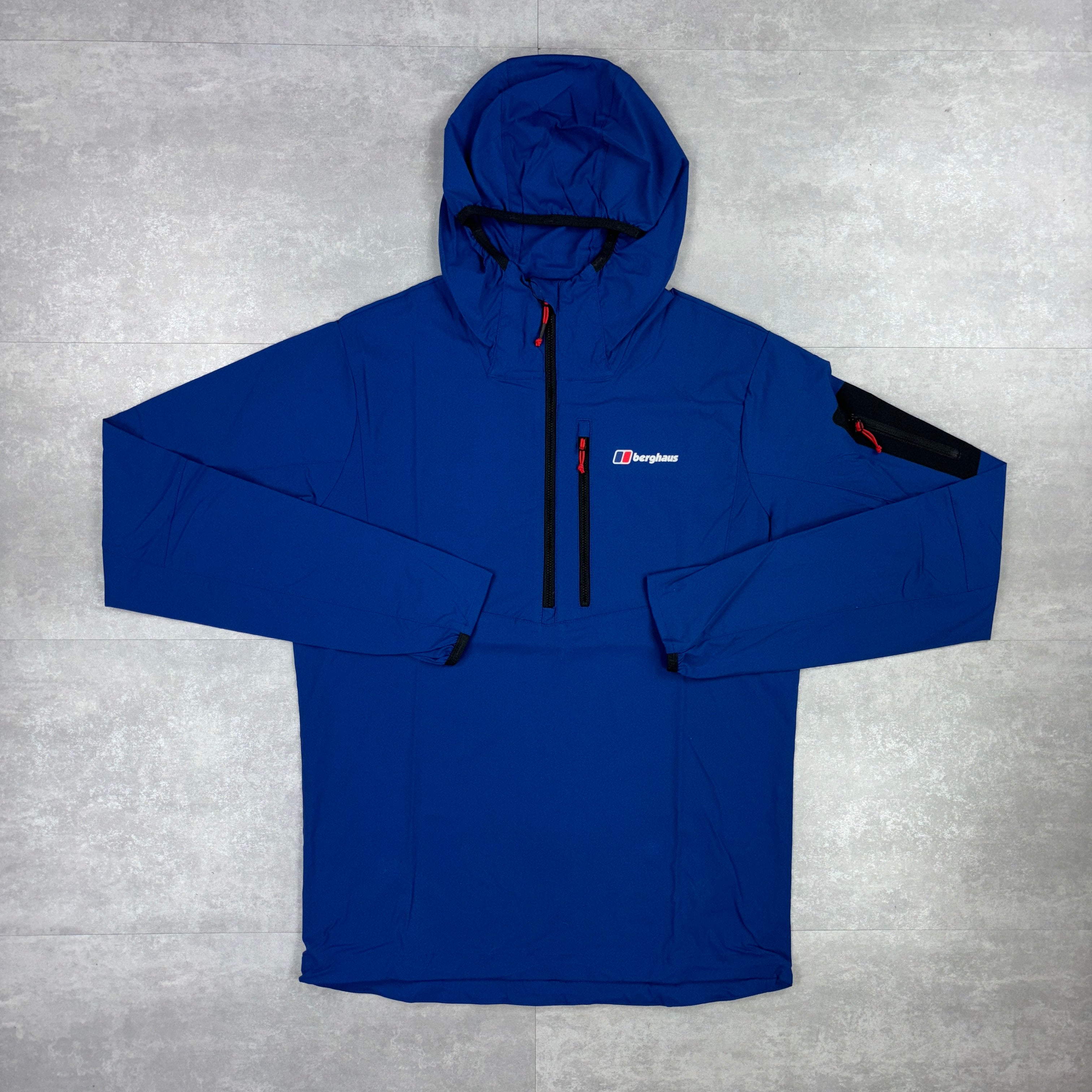 Berghaus Blue Theran 1/2 Zip Windbreaker & Black Theran Pants Set