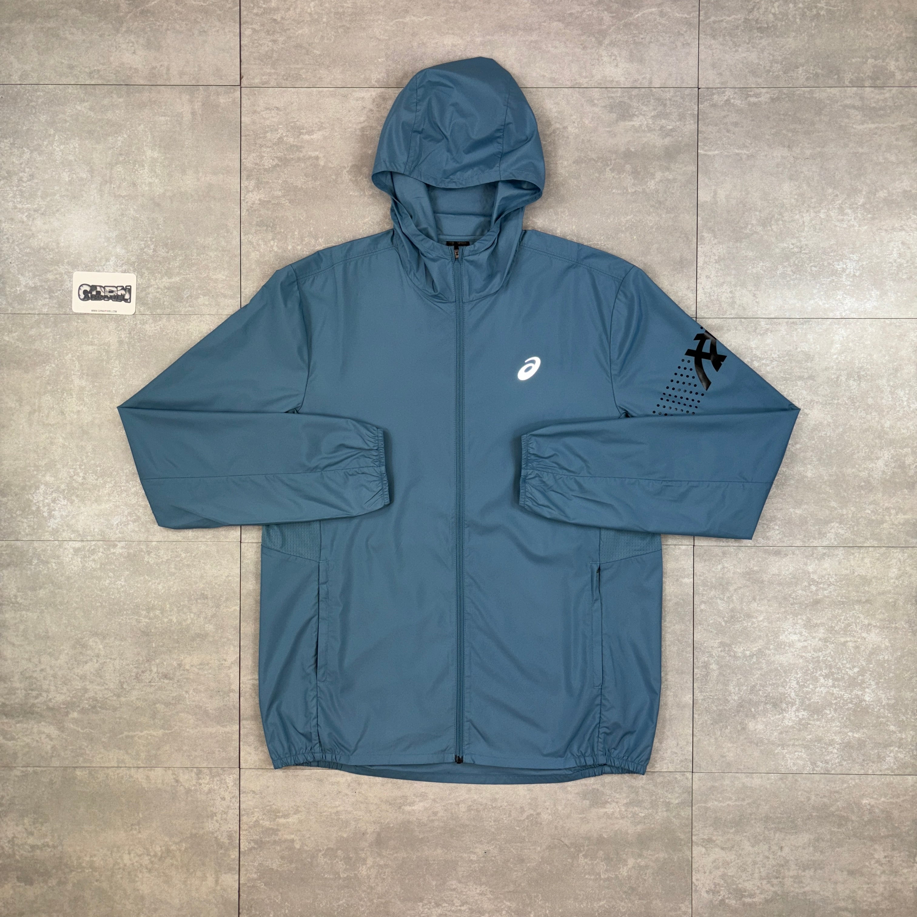 Asics Icon Windbreaker Jacket Light Blue & Light Blue Asics Icon Shorts Set