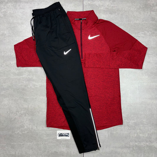 Nike Element 2.0 1/4 Zip Crimson Red & Black Phenoms Pants Set