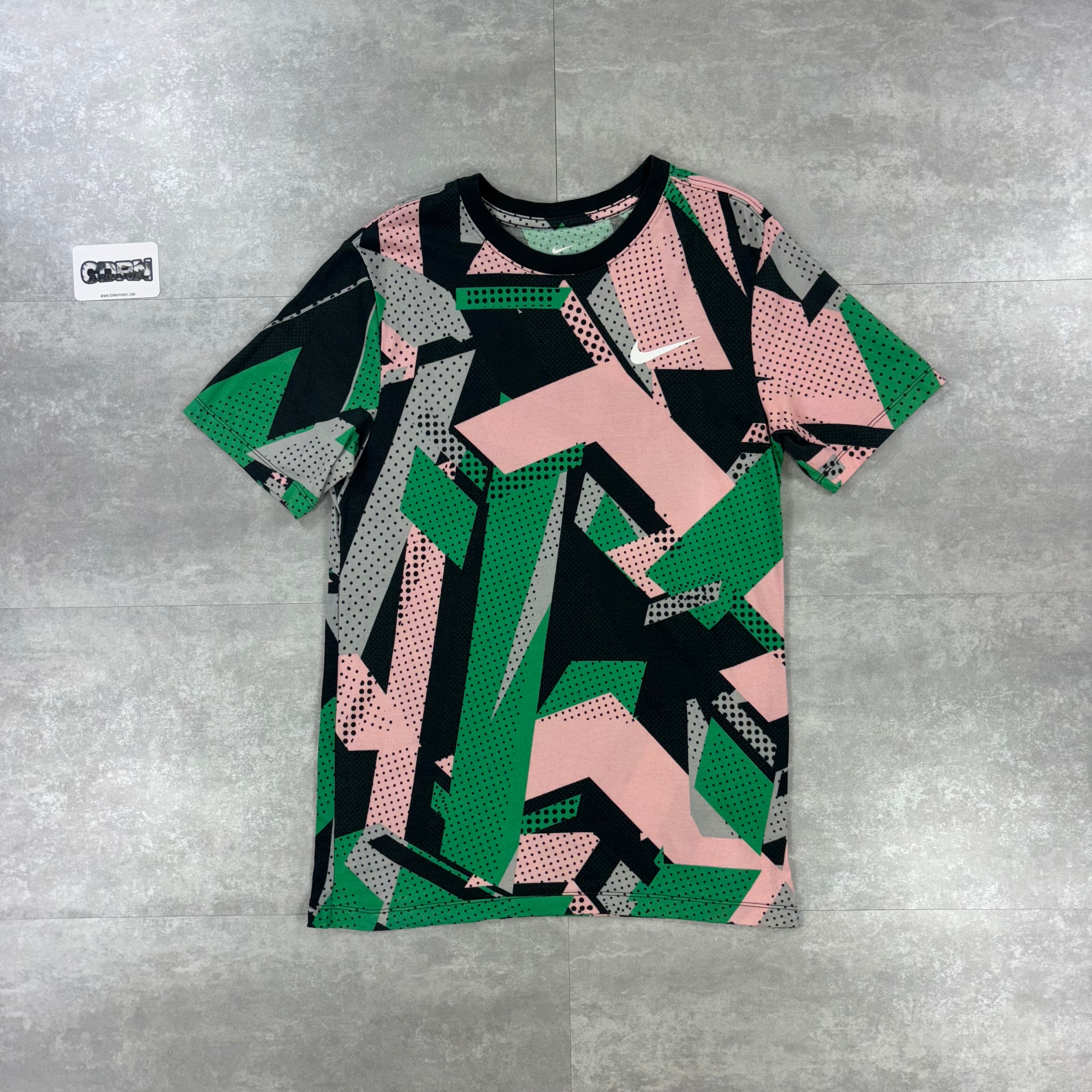 Nike Jacquard Miler T-Shirt - Pink / Green