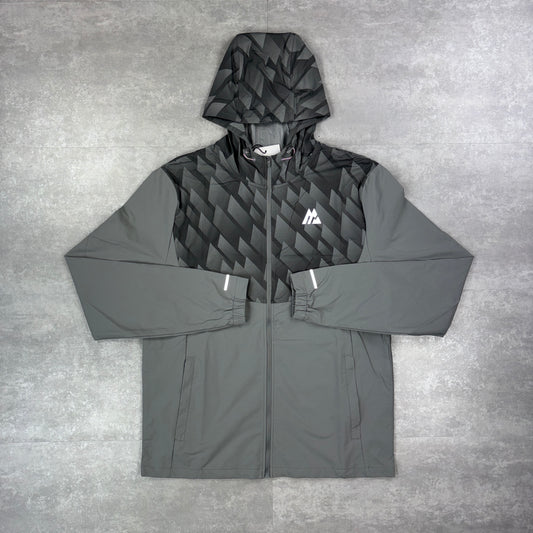 Montirex Charge Print Windbreaker- Grey