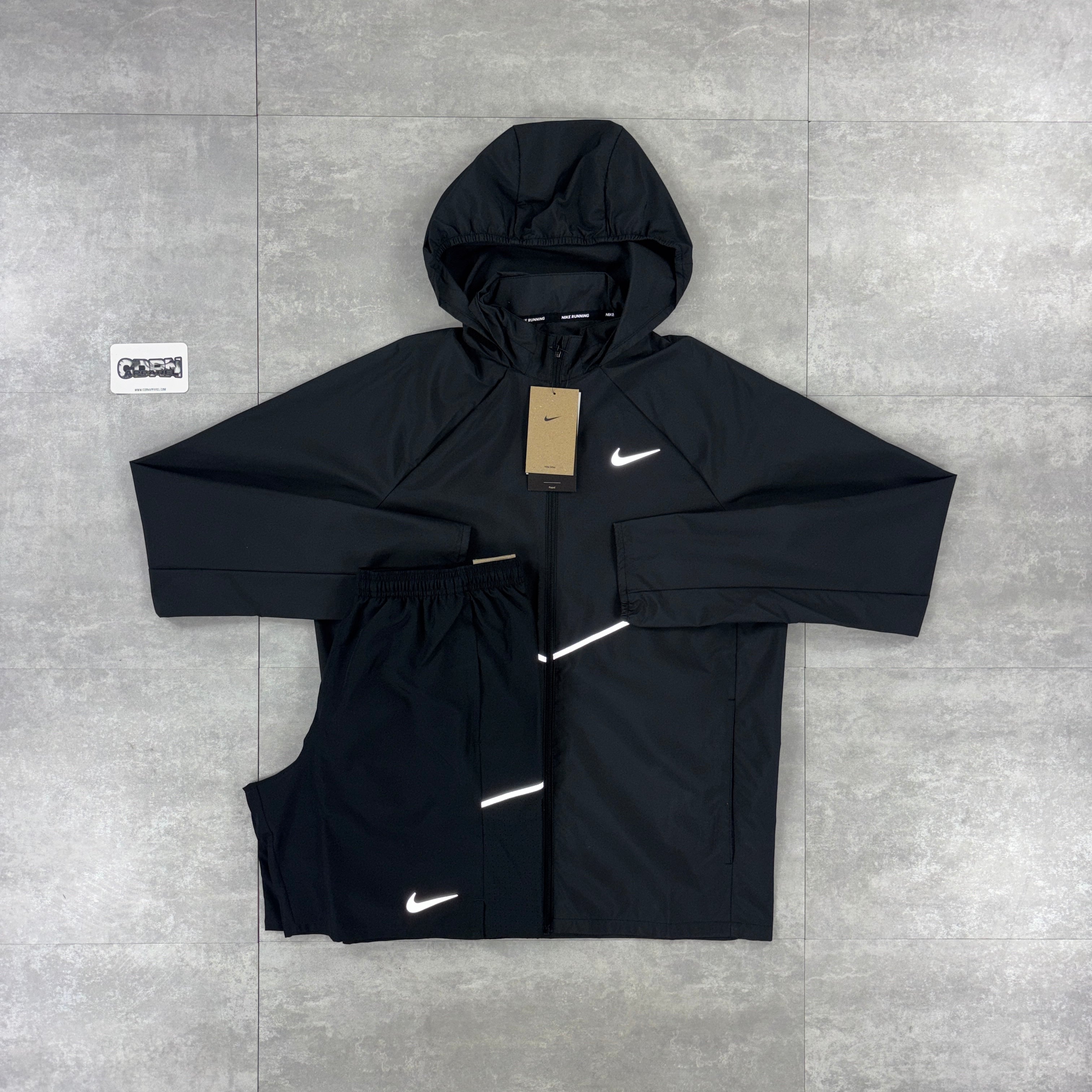Nike Miler Repel Windbreaker Jacket - Black