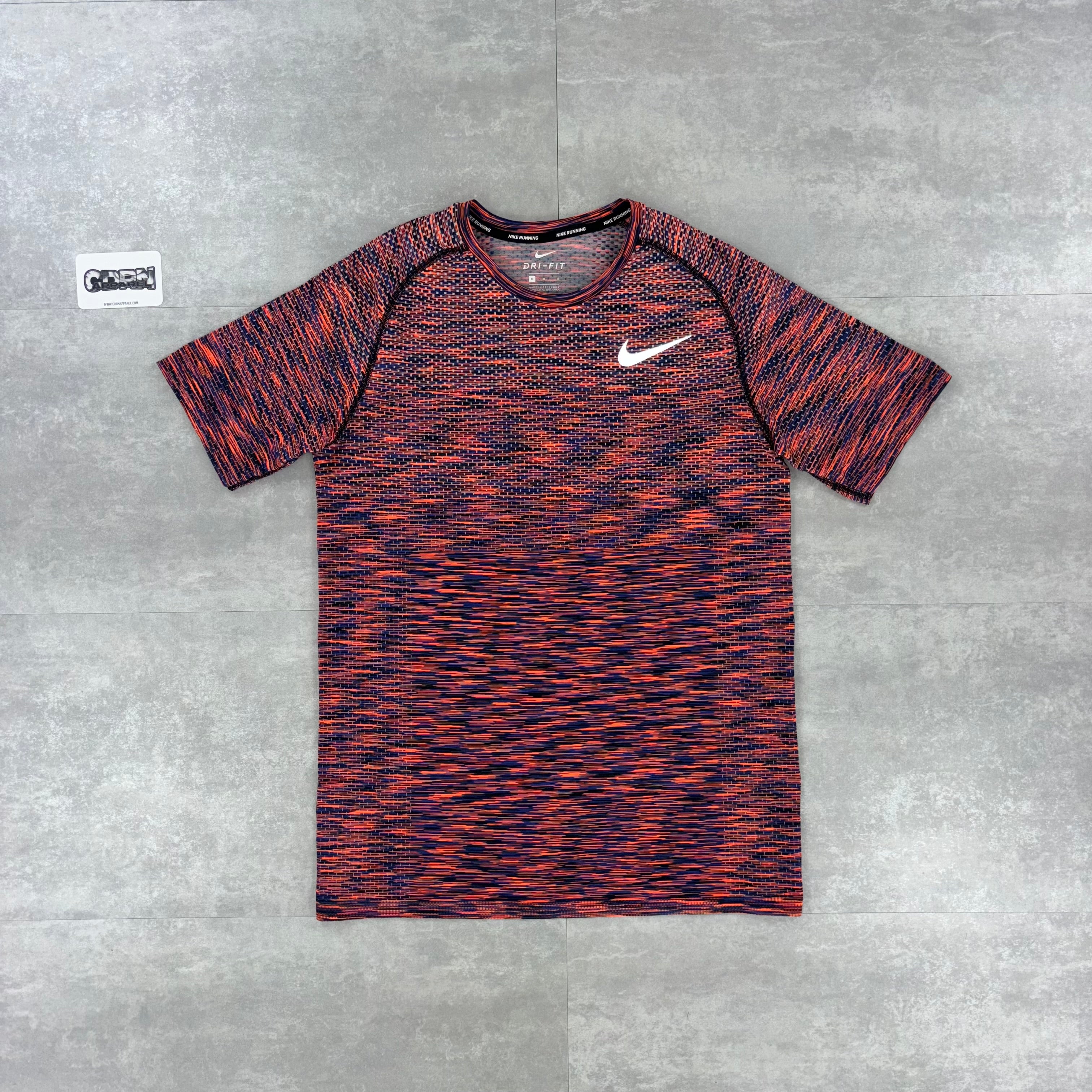 Nike Miler Techknit T-Shirt - Orange Sunset