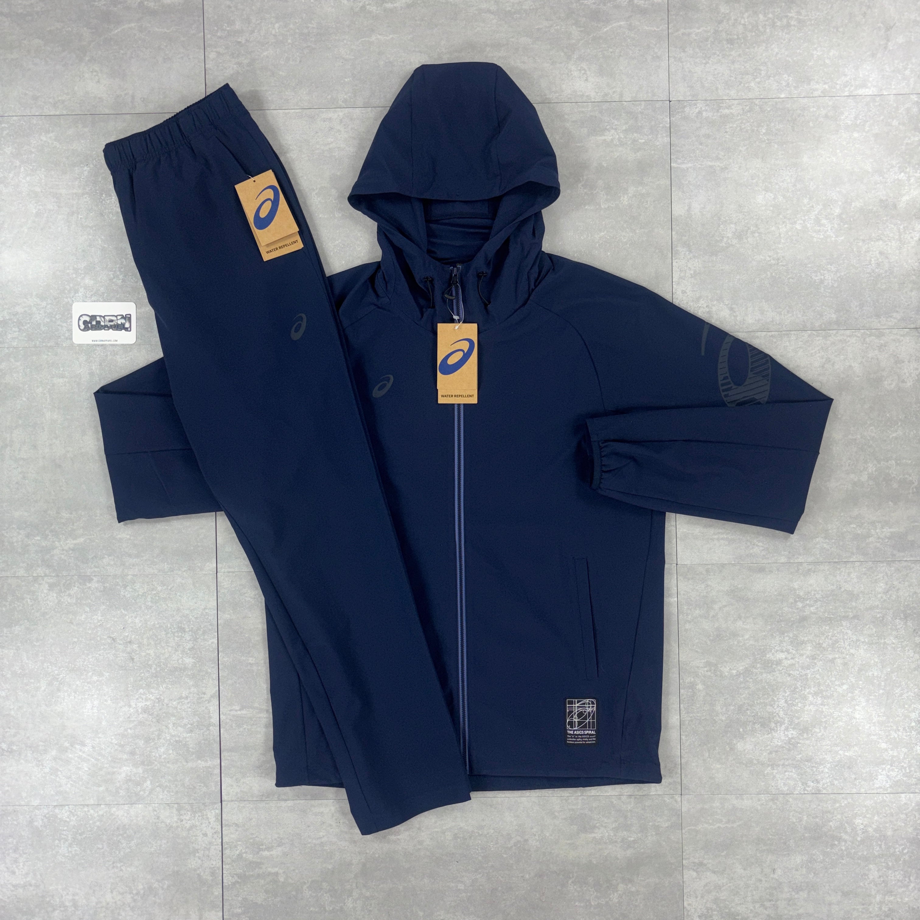 ASICS Waterproof Elastic Woven Tracksuit - Navy