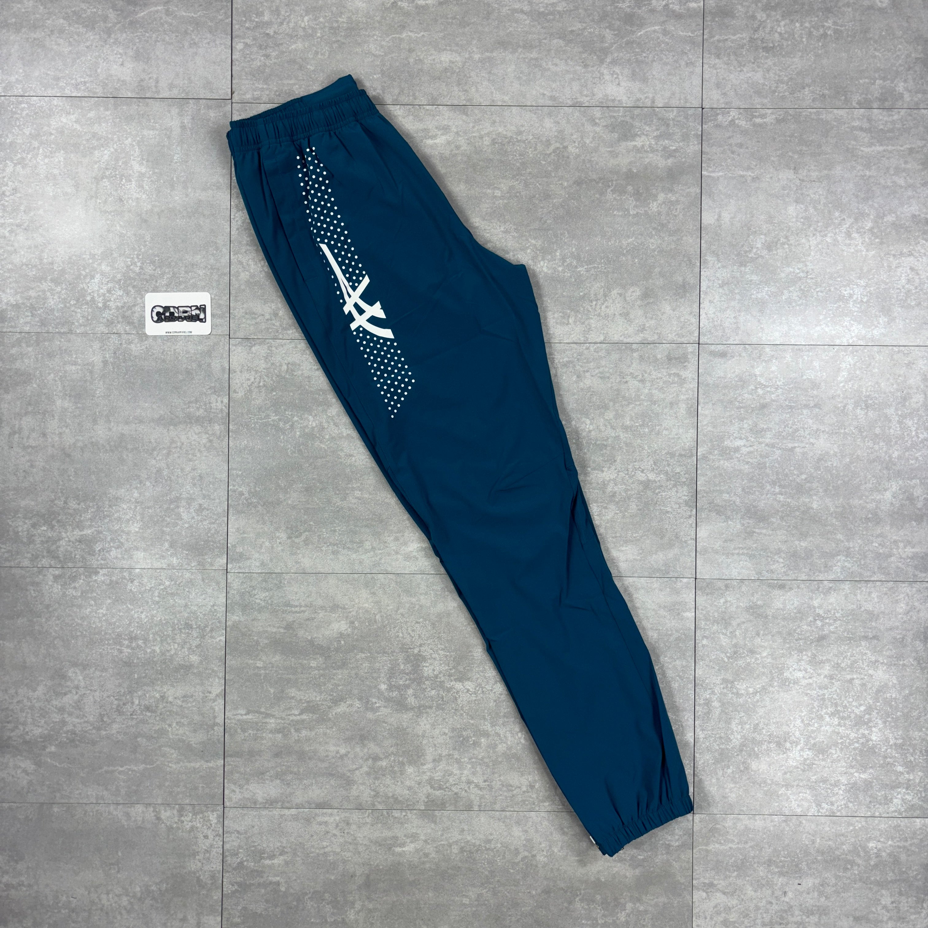 Asics Icon Windbreaker Jacket Dark Teal & Dark Teal Asics Challenger Pants Set