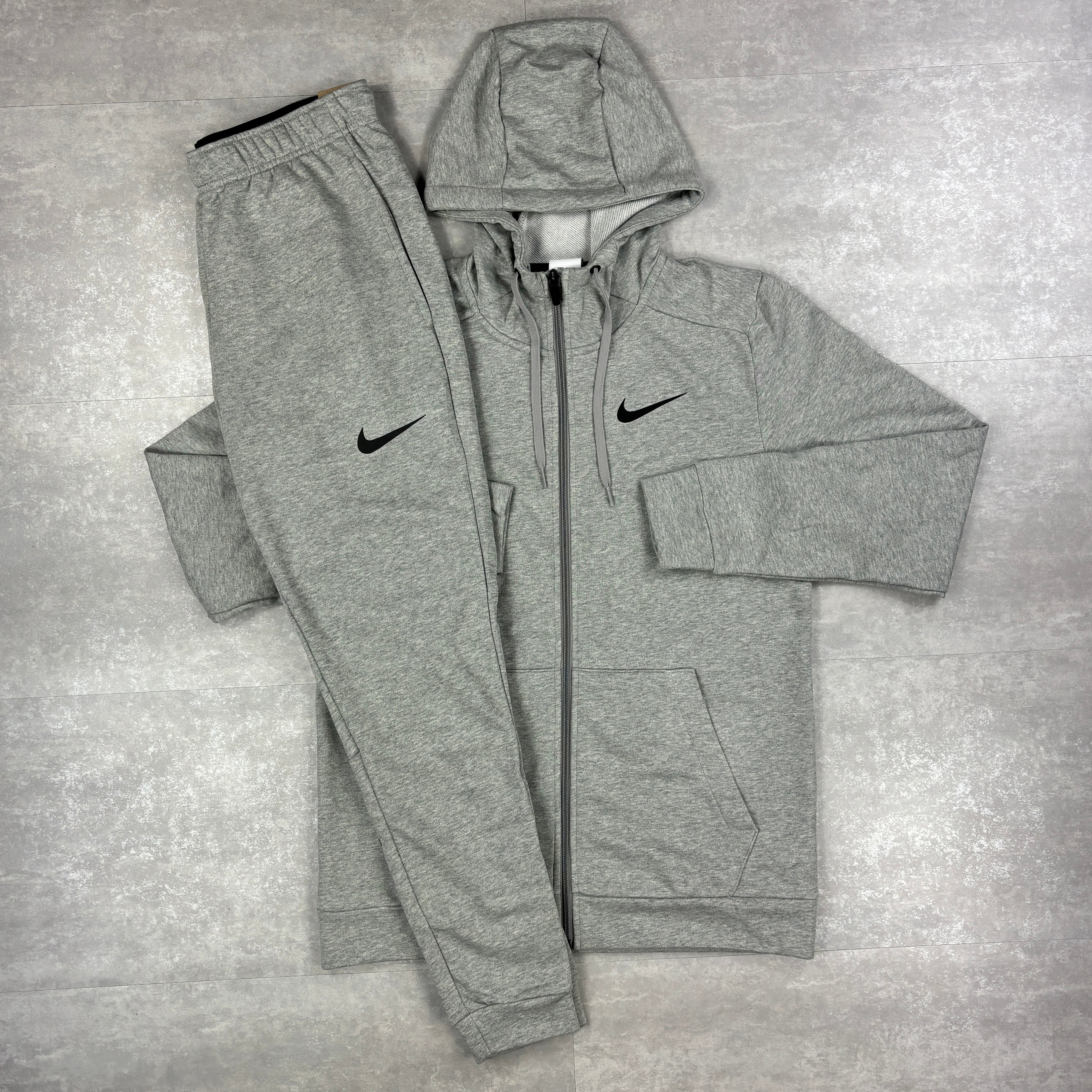 Nike fleece grey tracksuit online