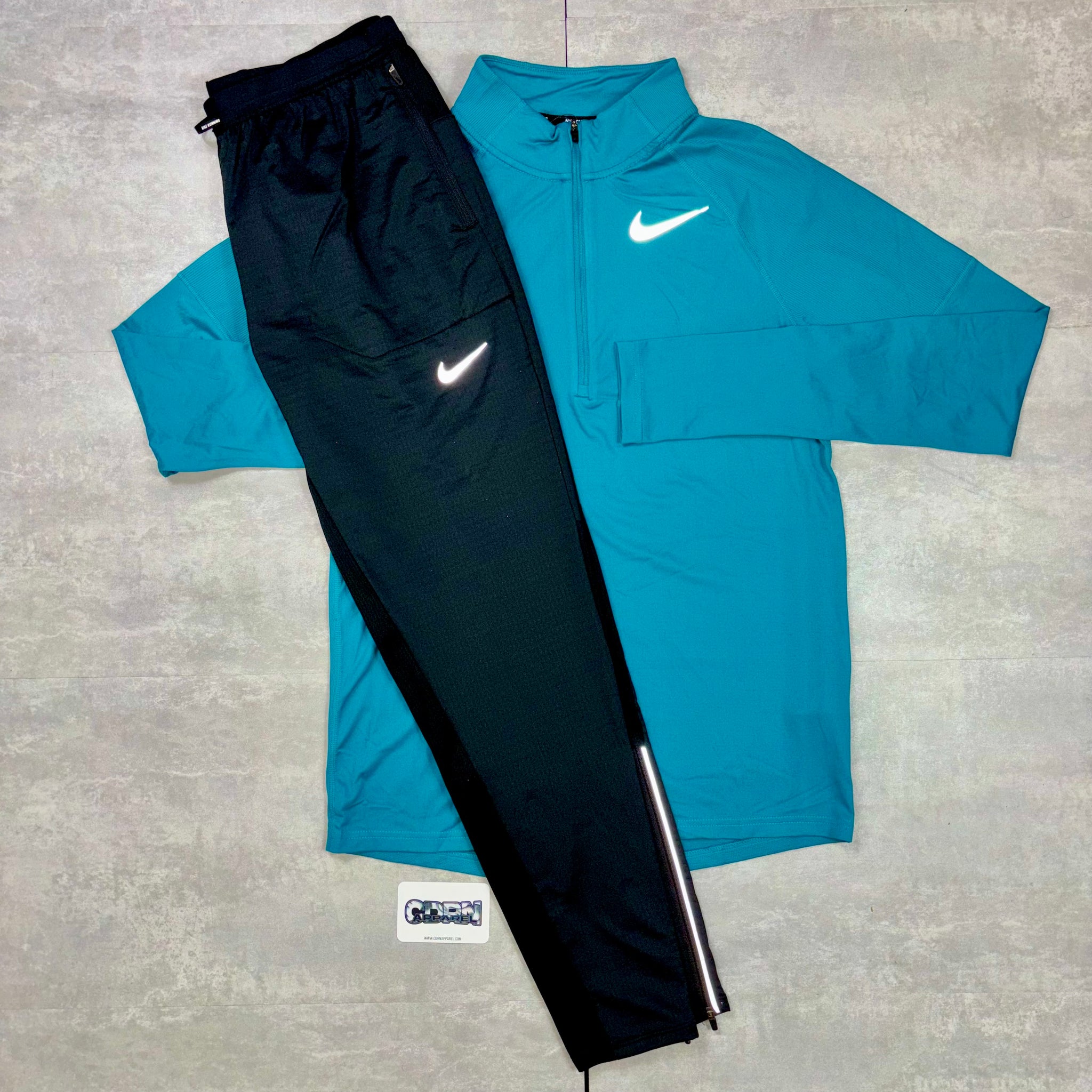 Nike Element 2.0 1/4 Zip Teal & Black Phenoms Pants Set