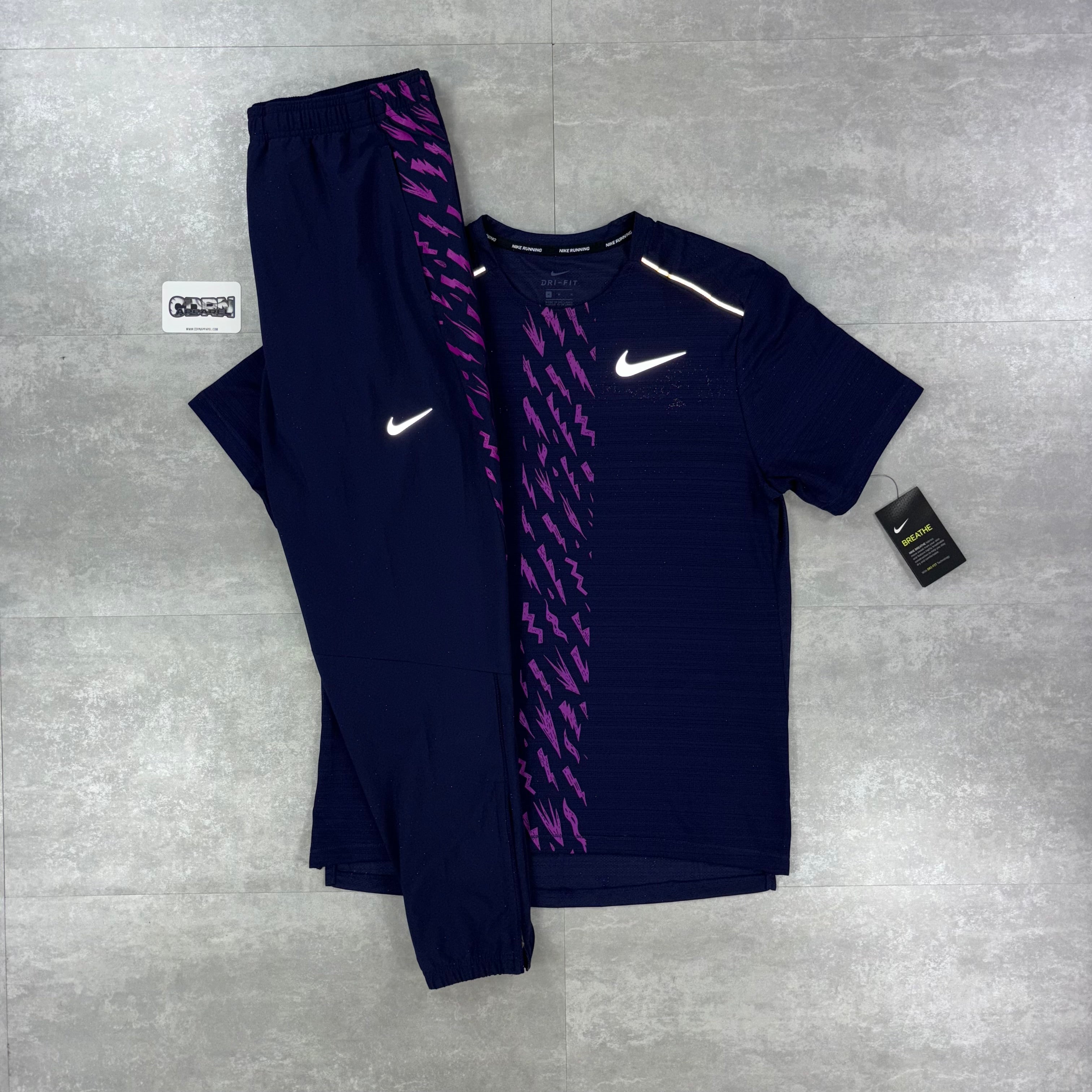Nike Miler Purple Bolt & Purple Bolt Challenger Pants