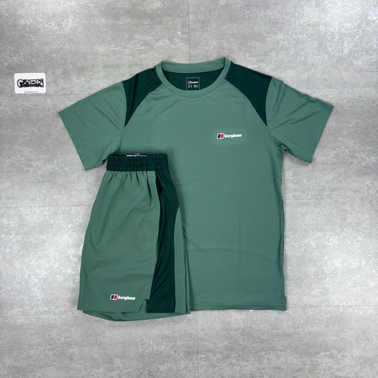 Berghaus Green Wayside T-Shirt & Green Wayside Shorts Set