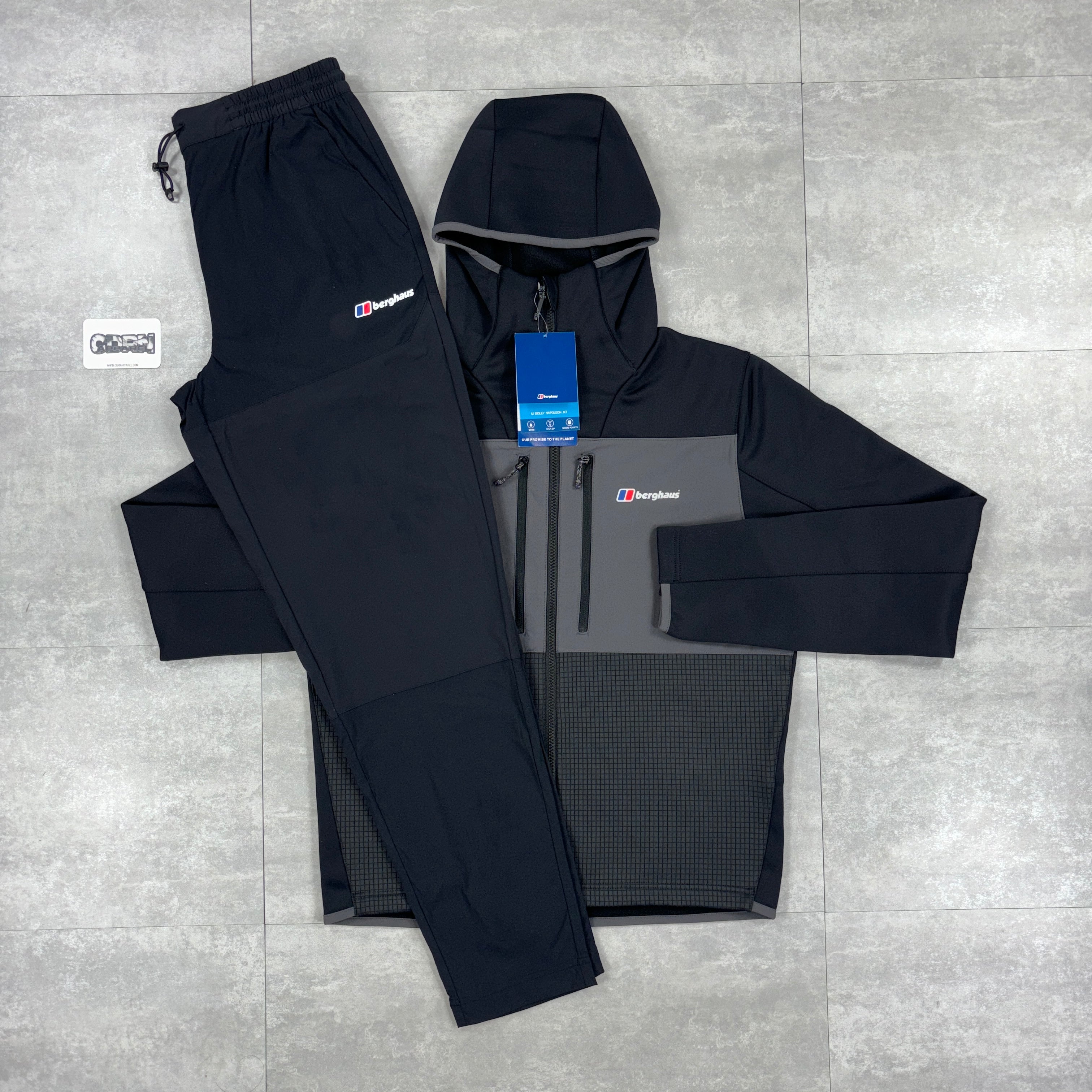 Berghaus Sidley Napoleon Windbreaker Jacket - Black / Grey