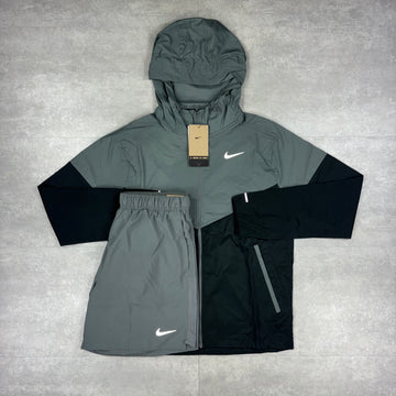 Nike UV Windbreaker Grey/Black & Grey Challenger Shorts Set