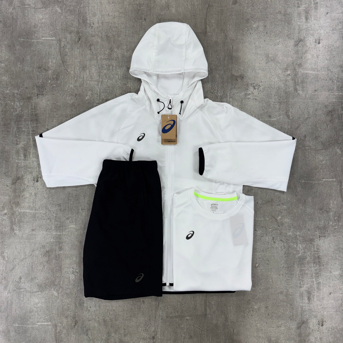 Asics Waterproof Digital Windrunner White Bundle