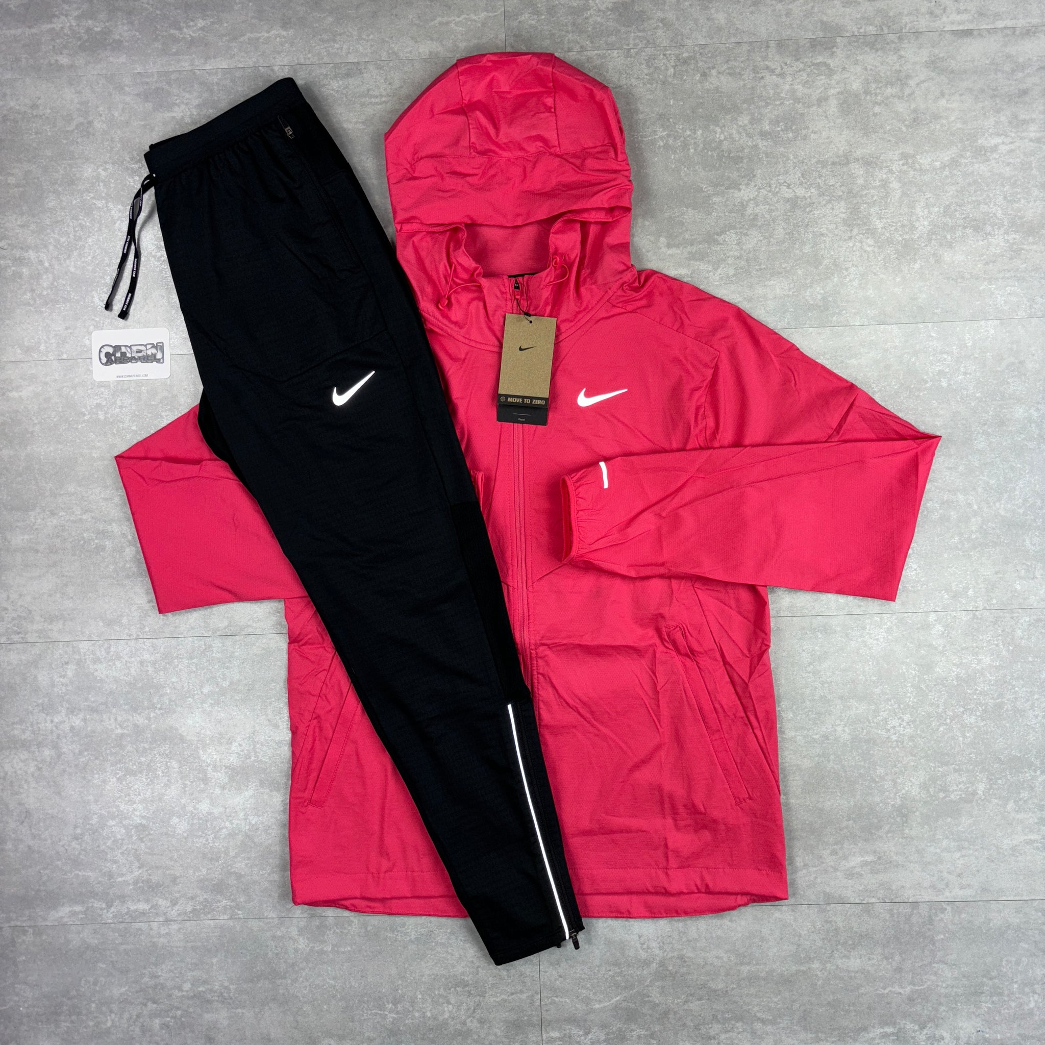 Nike UV Aster Pink Windbreaker & Black Phenom Pants