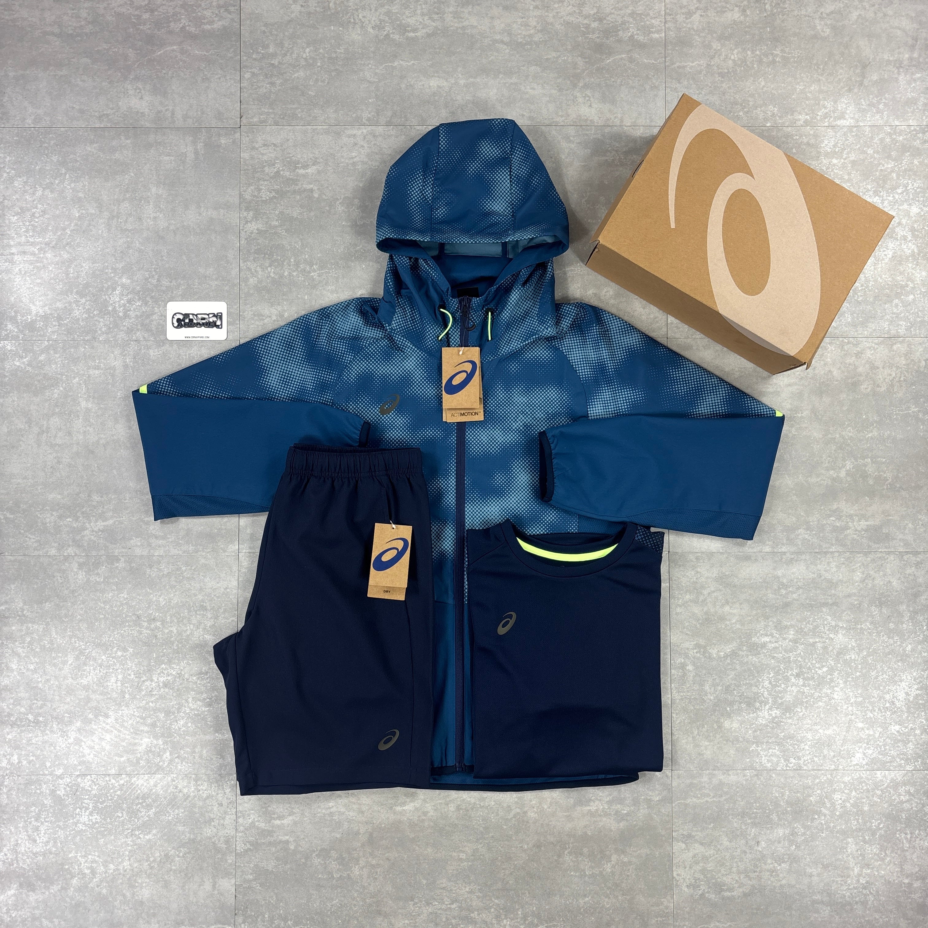 Asics Waterproof Camo Windrunner Blue Bundle