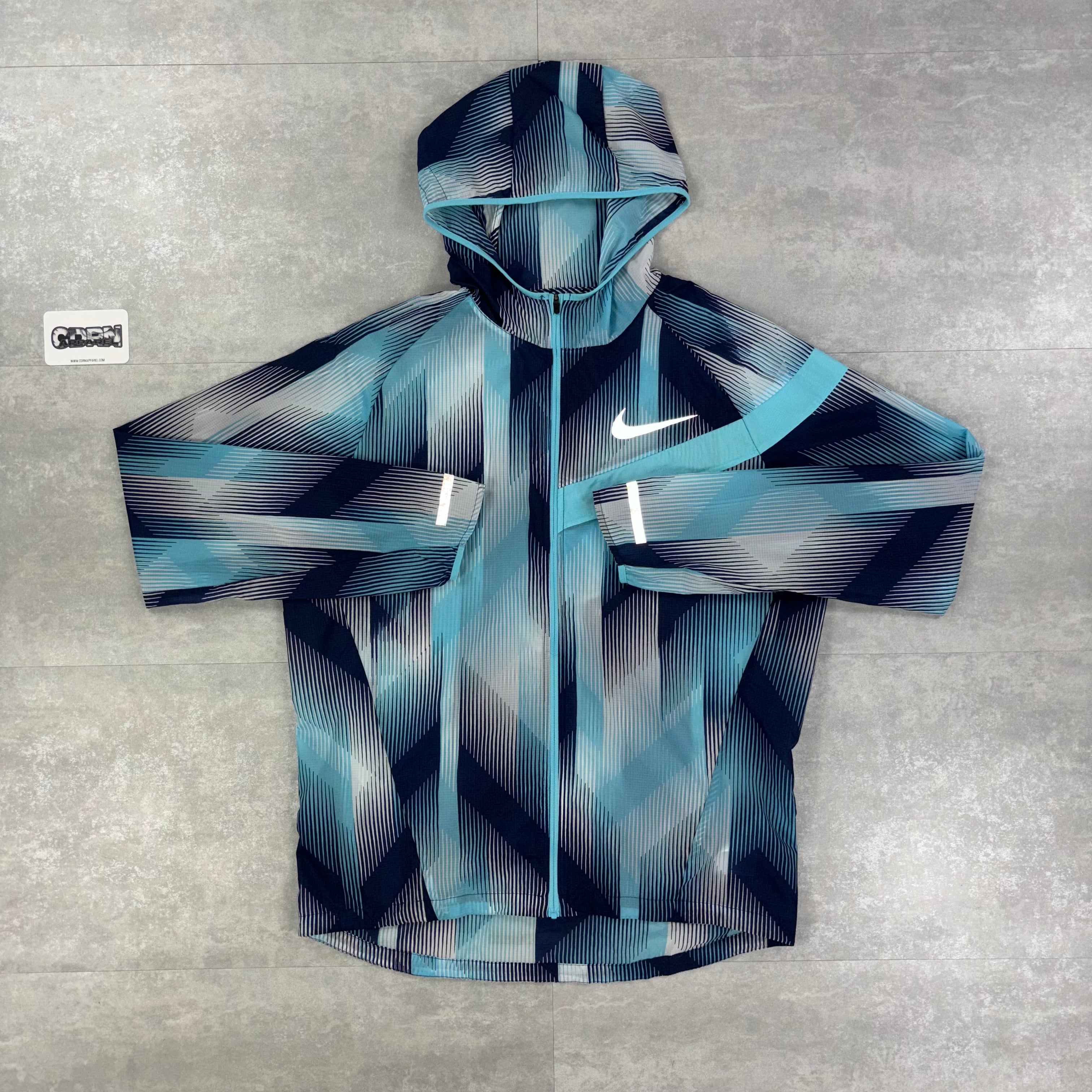 Nike Impossibly Light Shield Windbreaker Jacket - Neon Blue
