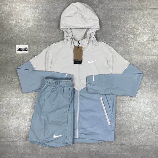 Nike Armoury Blue UV Windbreaker & 7” Challenger Shorts Set