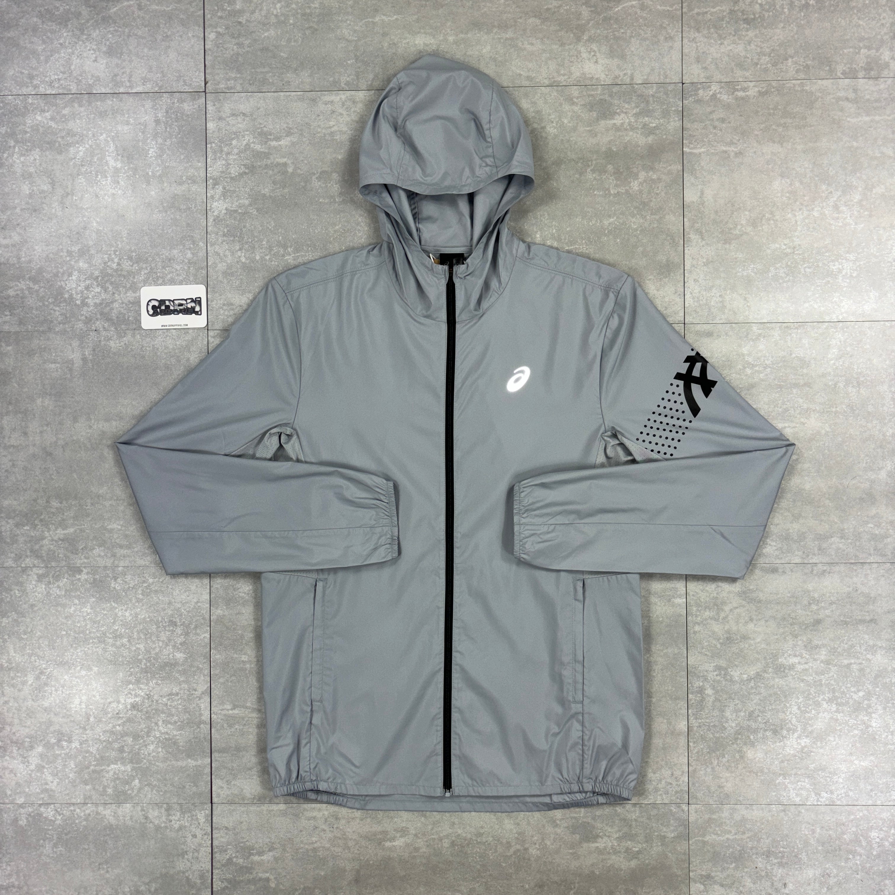 Asics Icon Windbreaker Jacket - Steel Grey