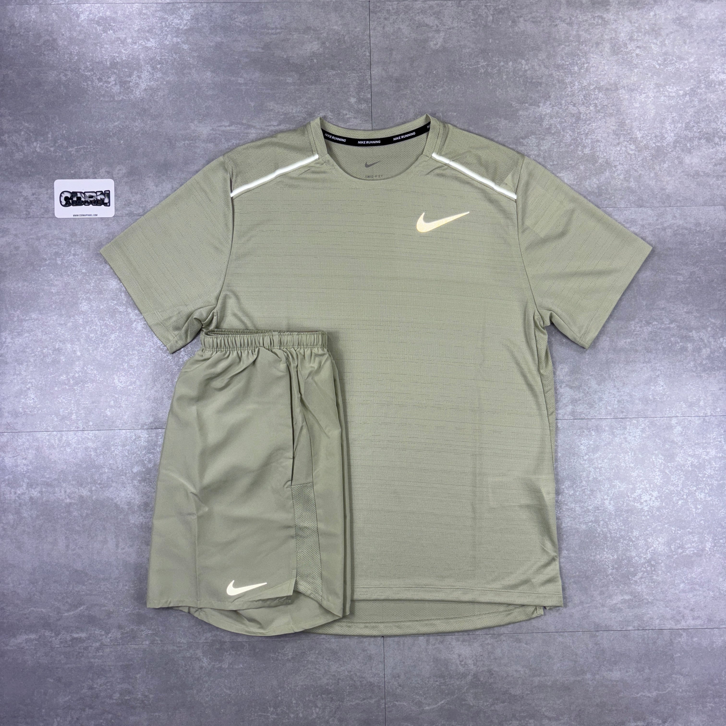 Nike Miler 1.0 T-Shirt - Olive Aura