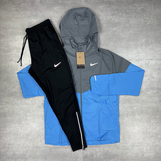 Nike UV Windbreaker Grey/Blue & Black Phenom Pants