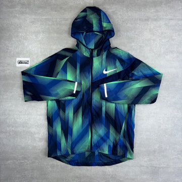 Nike Lightweight Stripe Windbreaker - Blue/Green