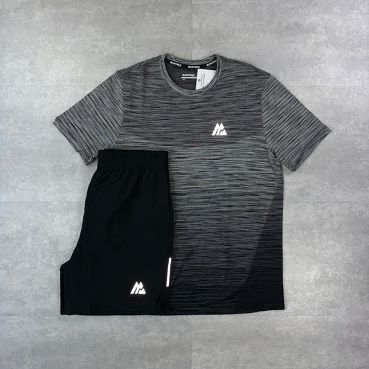 Montirex Black/Grey Seamless T-Shirt & Black Fly 2.0 Shorts Set