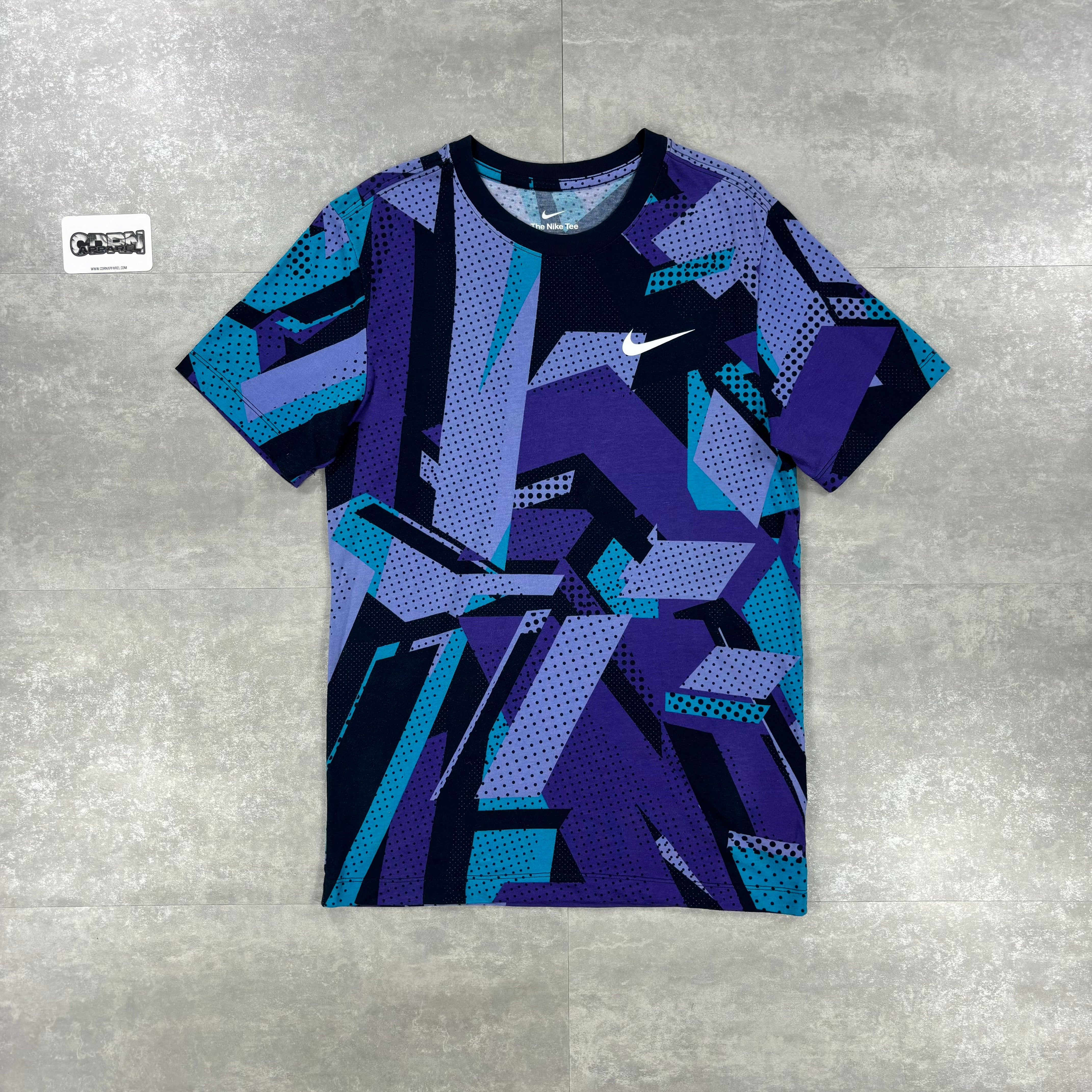 Nike Jacquard Miler T-Shirt - Blue / Purple