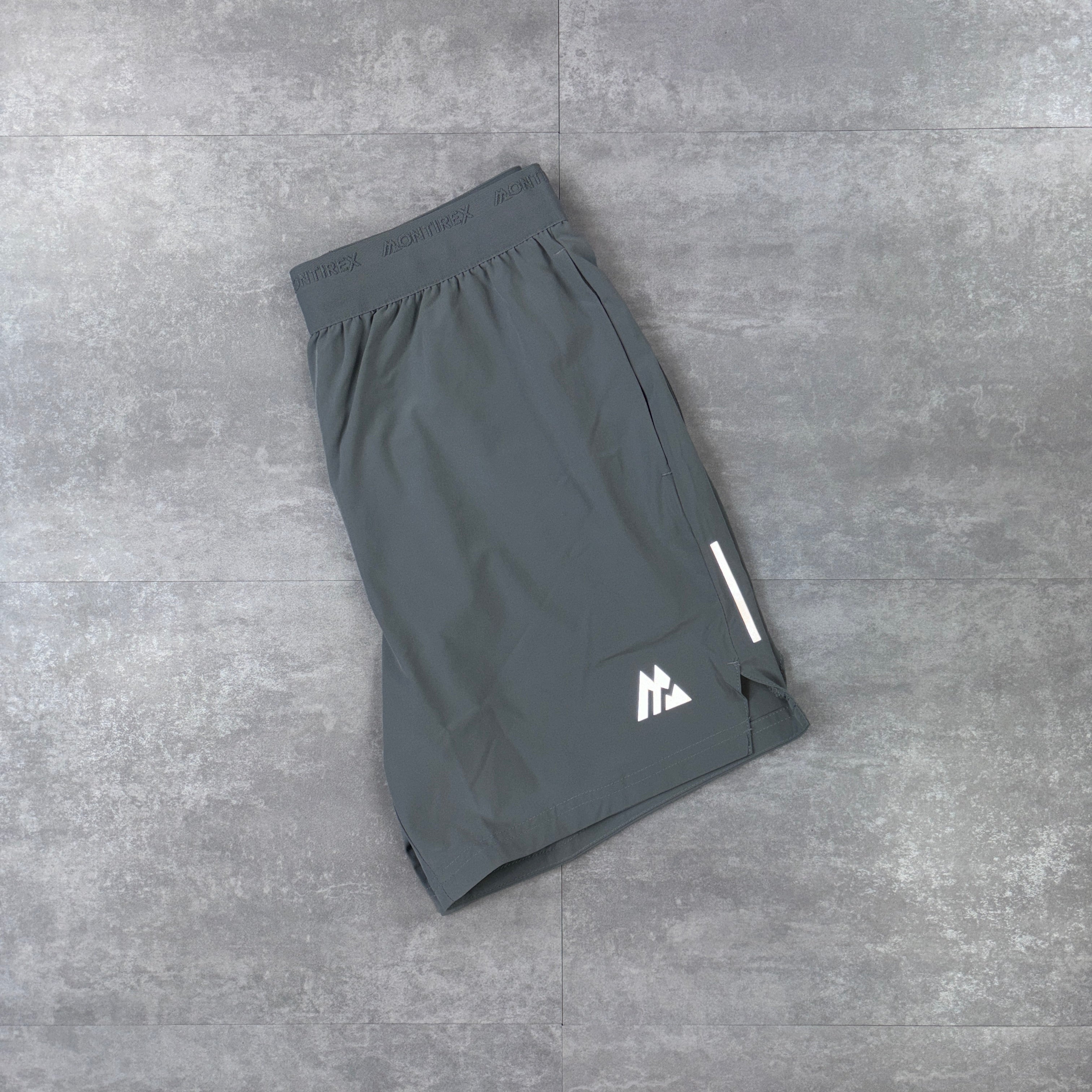 Montirex Black/Grey Seamless T-Shirt & Grey Fly 2.0 Shorts Set