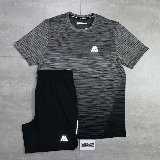 Montirex Black/Grey Seamless T-Shirt & Black Fly 2.0 Shorts Set