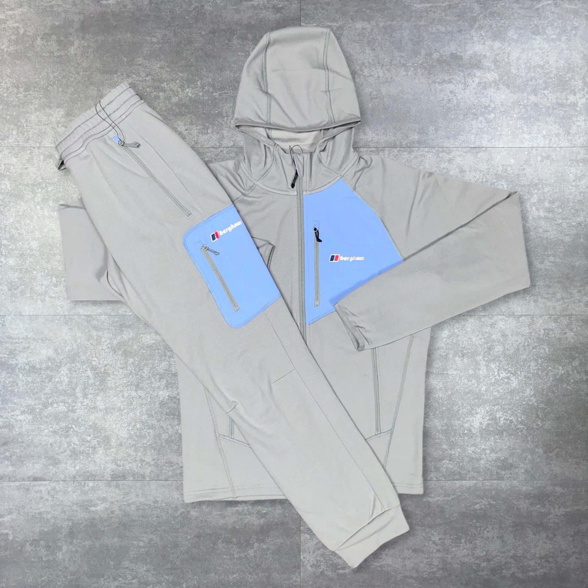 Berghaus Pavey Windbreaker & Pants Set - Grey/Blue