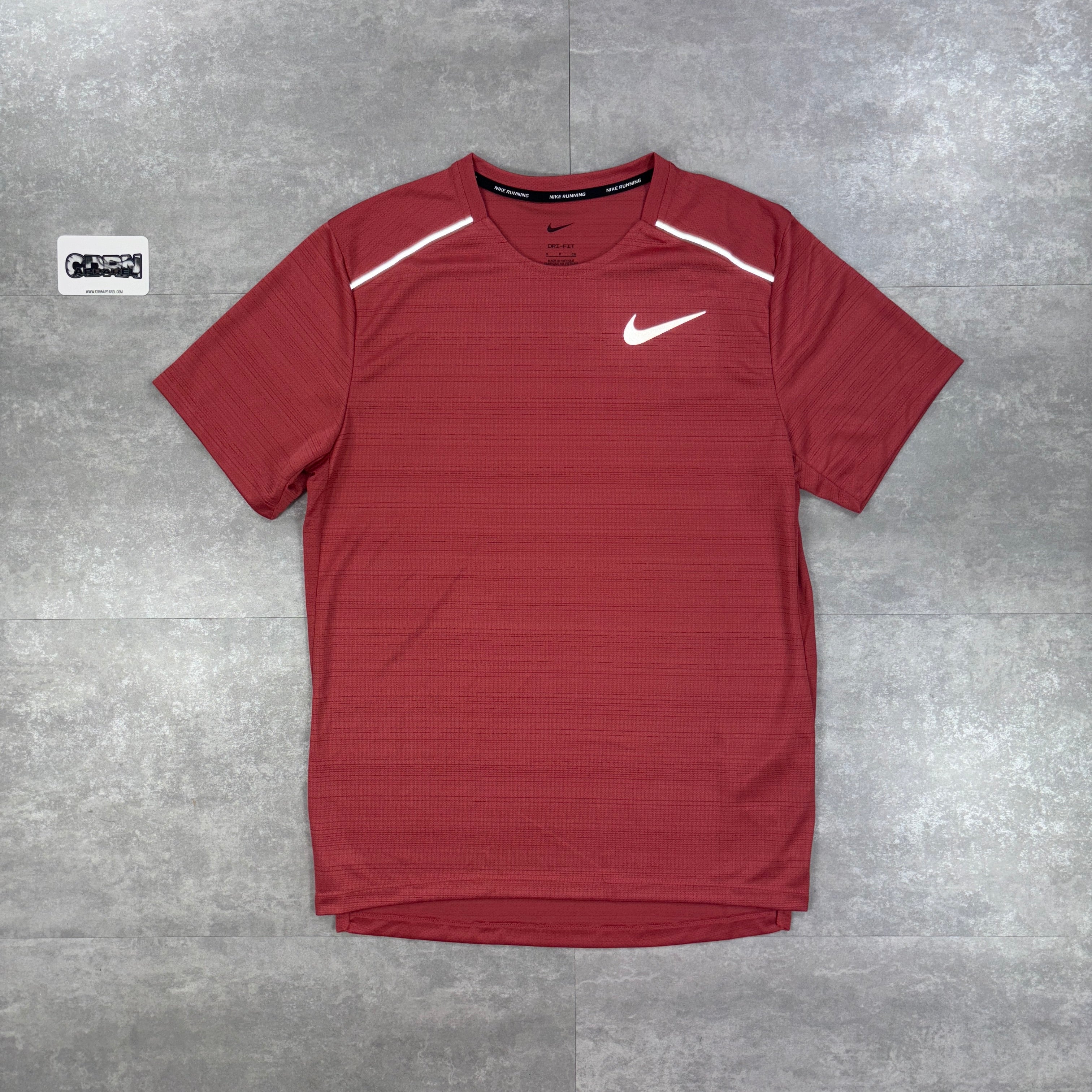 Nike Miler 1.0 T-Shirt - Adobe Red