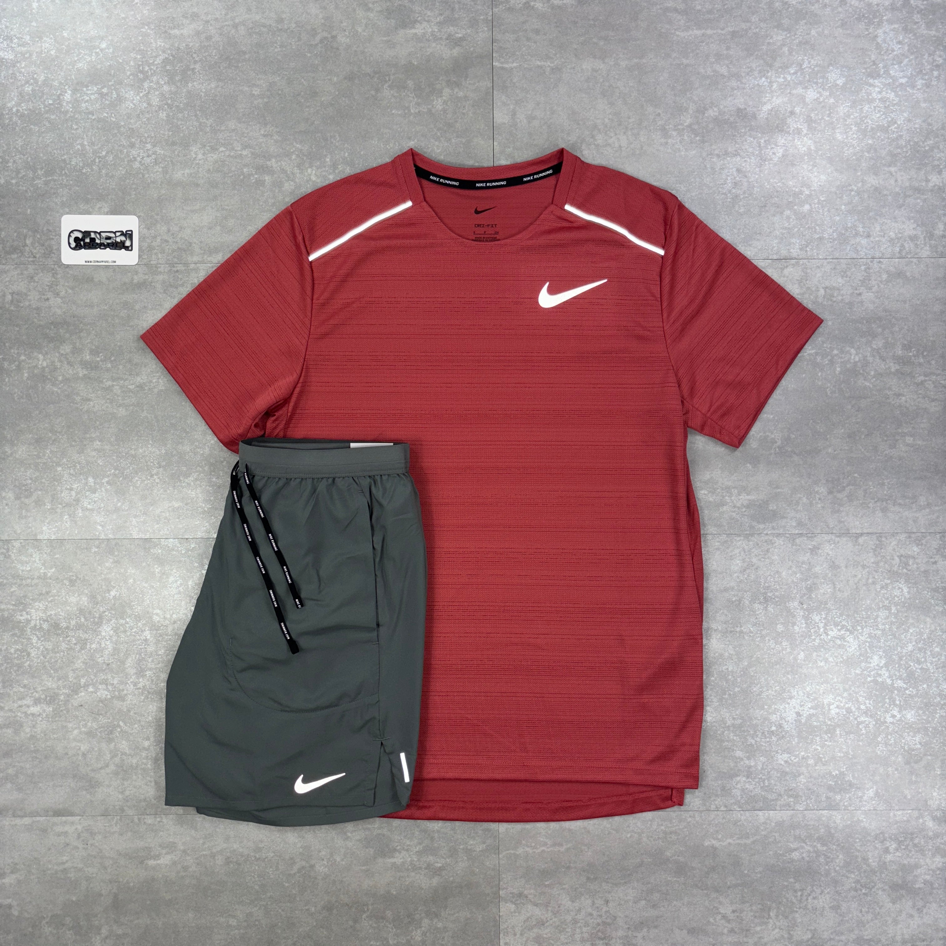 Nike Miler 1.0 T-Shirt - Adobe Red