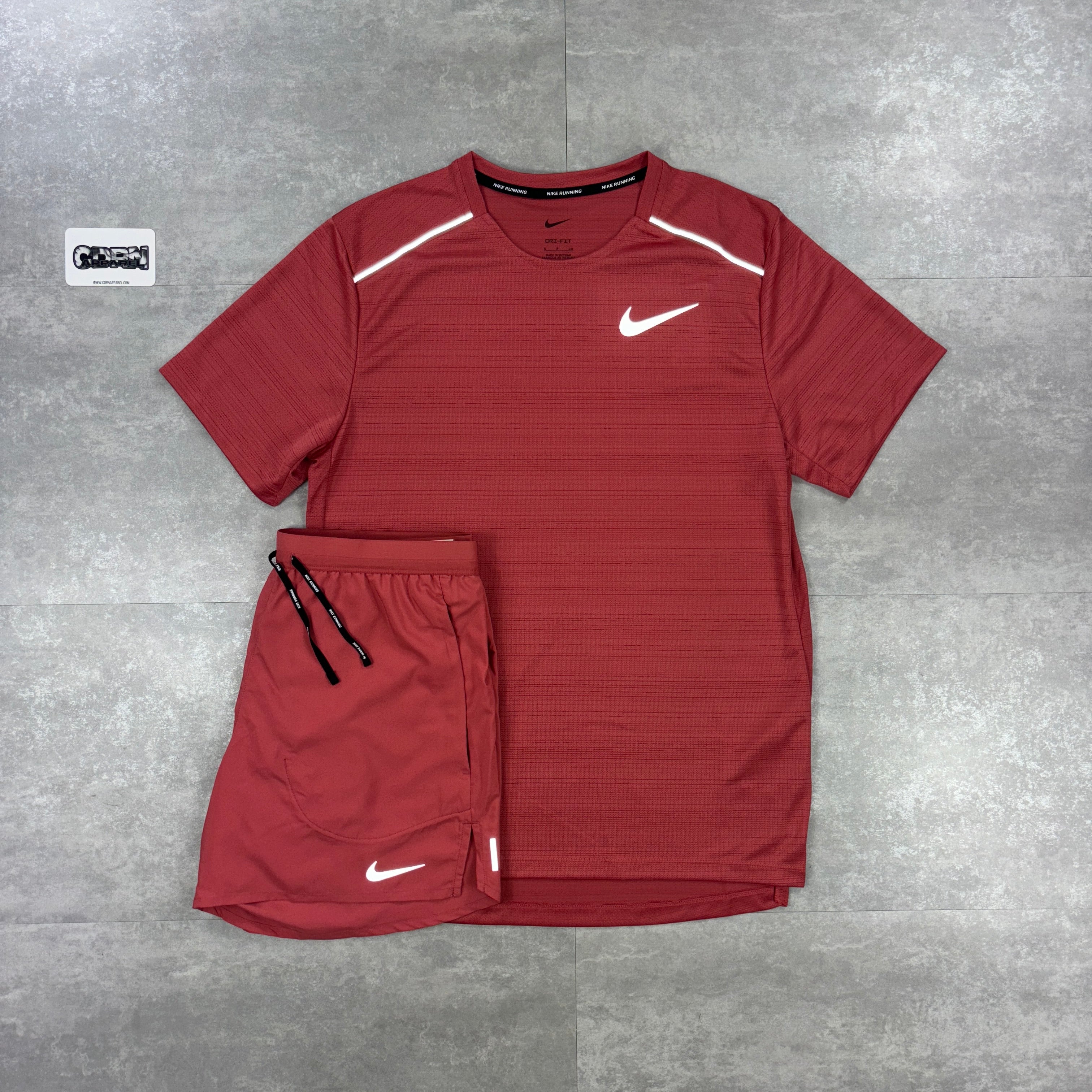 Nike Miler 1.0 T-Shirt - Adobe Red