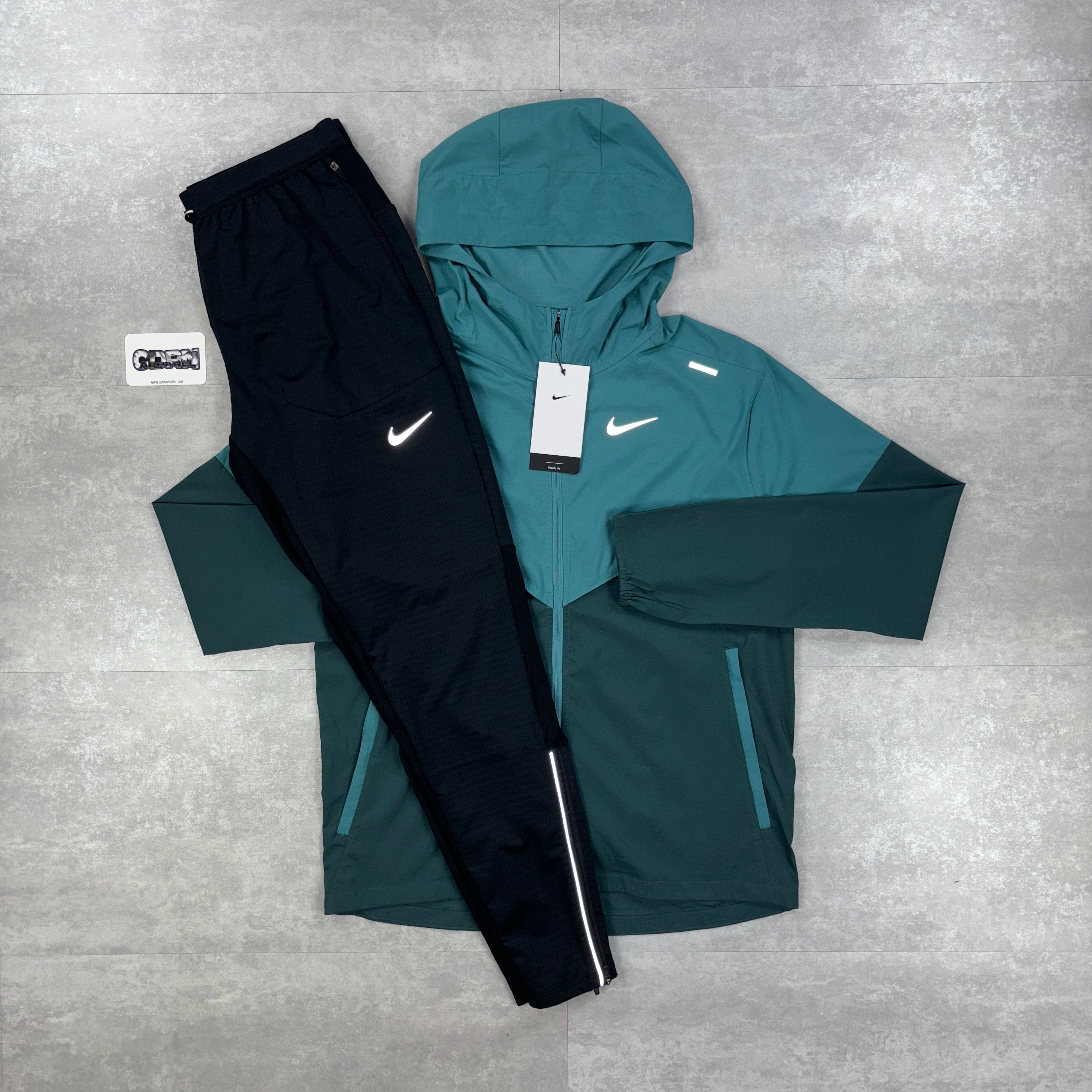 Nike UV Teal Windbreaker & Black Phenom Pants
