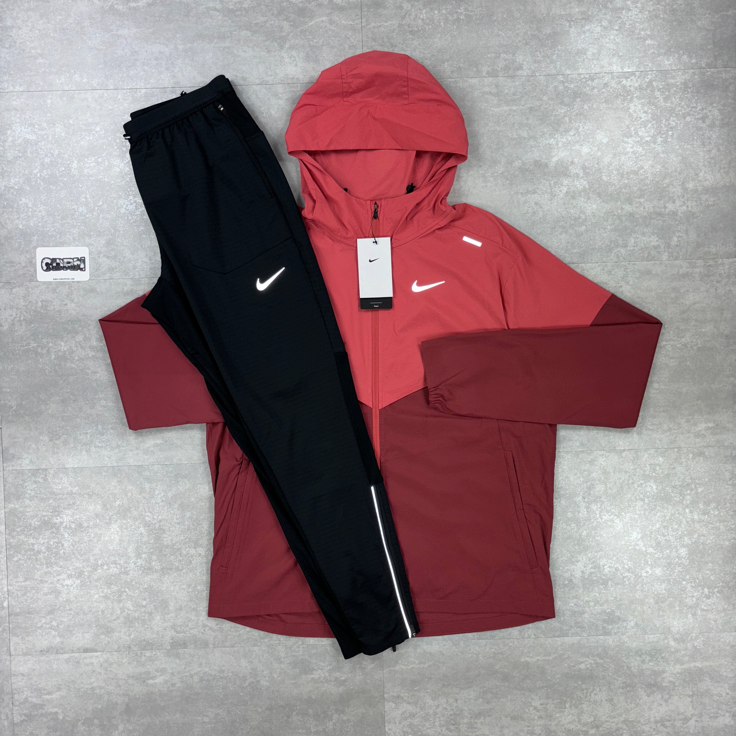 Nike UV Windbreaker Adobe Red & Black Phenom Pants