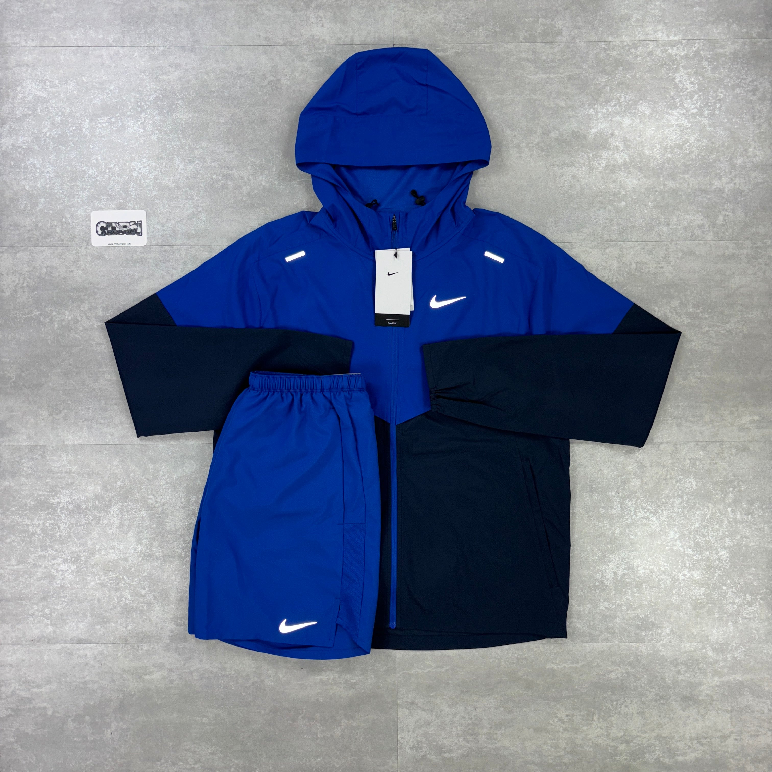 Nike Royal Blue Windbreaker Set & Royal Blue Challenger Shorts Set